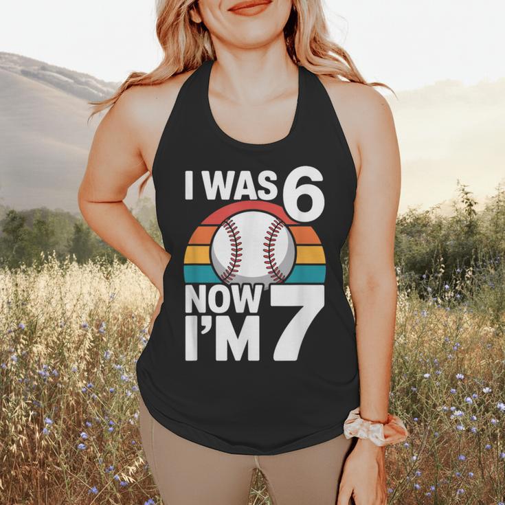 I Was 6 Now Im 7 Baseball Birthday Age 7 Flowy Tank I Was 6 Now Im 7 Baseball Birthday Age 7 Flowy Tank