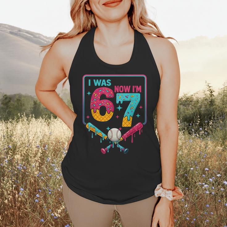 I Was 6 Now Im 7 Ice Cream Drip Baseball For Men Women Kids Flowy Tank
