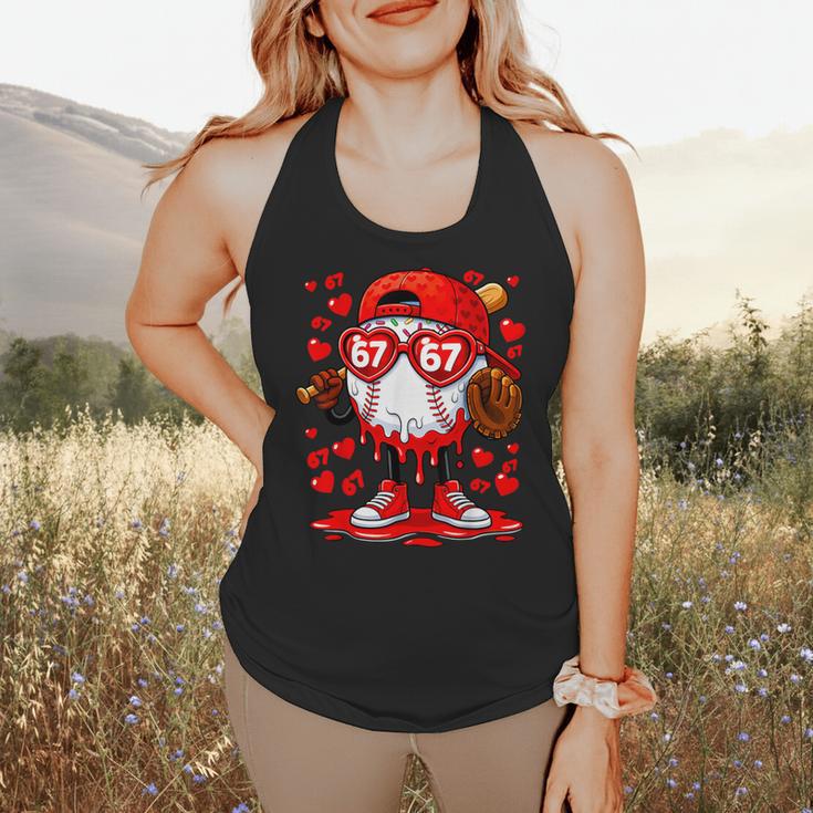 67 Baseball Drip Valentine's Day Flowy Tank 67 Baseball Drip Valentine's Day Flowy Tank