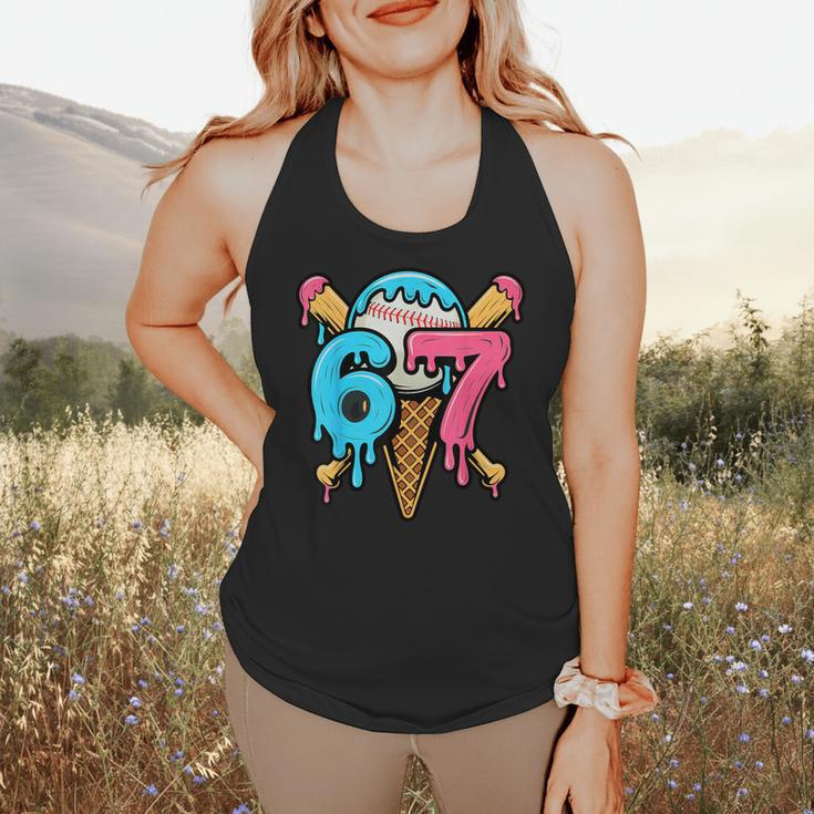 67 Baseball Ice Cream Drip Player Flowy Tank 67 Baseball Ice Cream Drip Player Flowy Tank