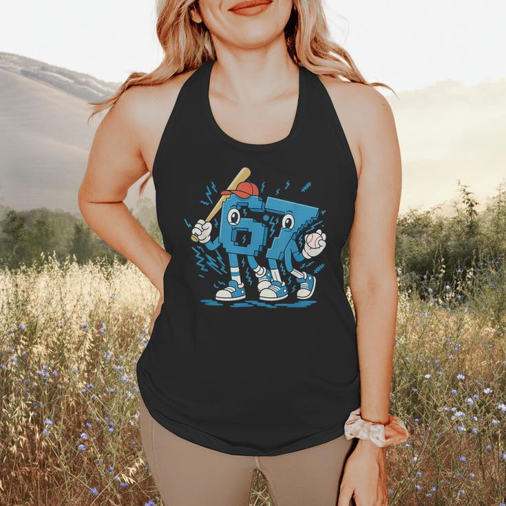 67 Six Seven 6-7 Italian Brainrot Kids Baseball Flowy Tank