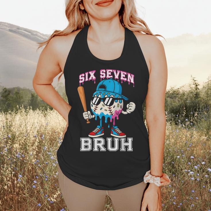 67 Six Seven Baseball Ice Cream Drip Number 67 Player Flowy Tank 67 Six Seven Baseball Ice Cream Drip Number 67 Player Flowy Tank