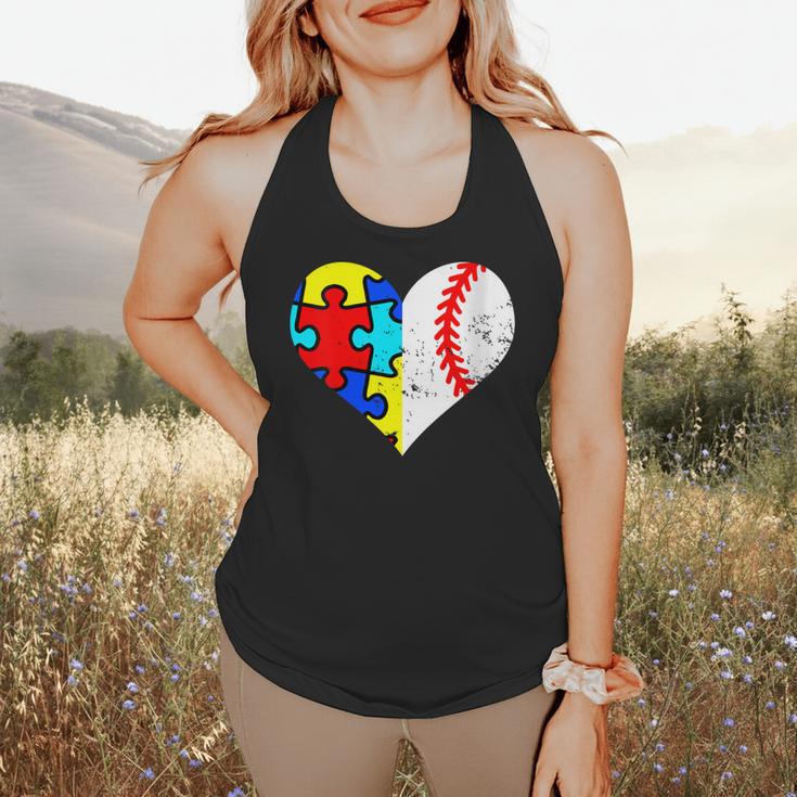Autism Baseball Heart Autism Puzzle Baseball Mom Flowy Tank Autism Baseball Heart Autism Puzzle Baseball Mom Flowy Tank