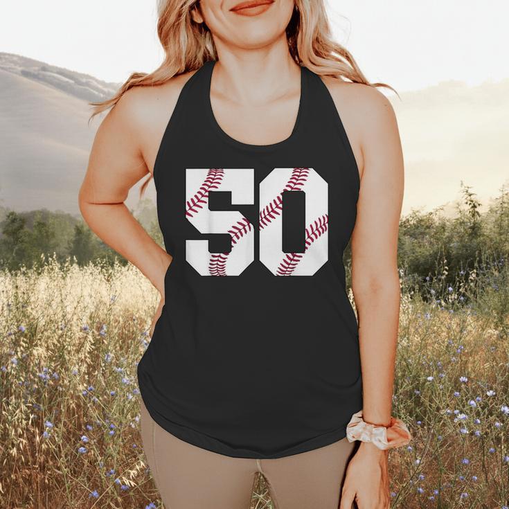 Baseball 1976 50th Birthday Vintage 50 Years Old Retro Flowy Tank