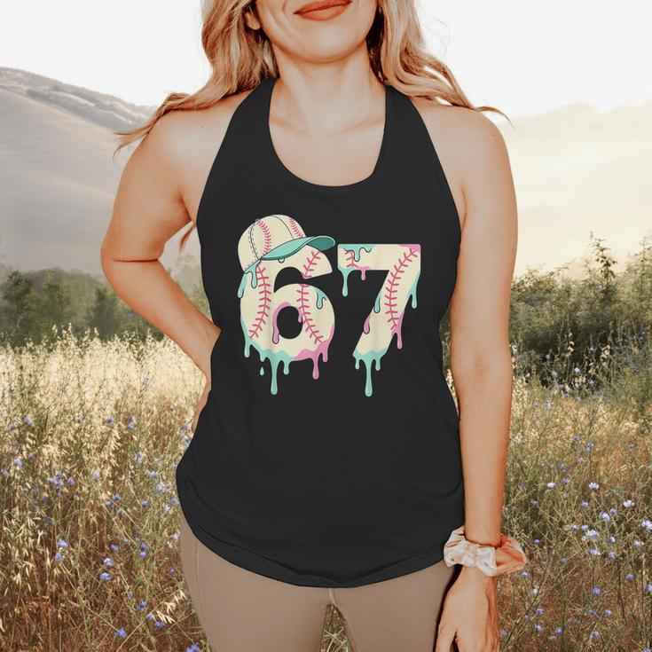 Baseball 67 Drip Six Seven Baseball Dripping Boys Kids Flowy Tank