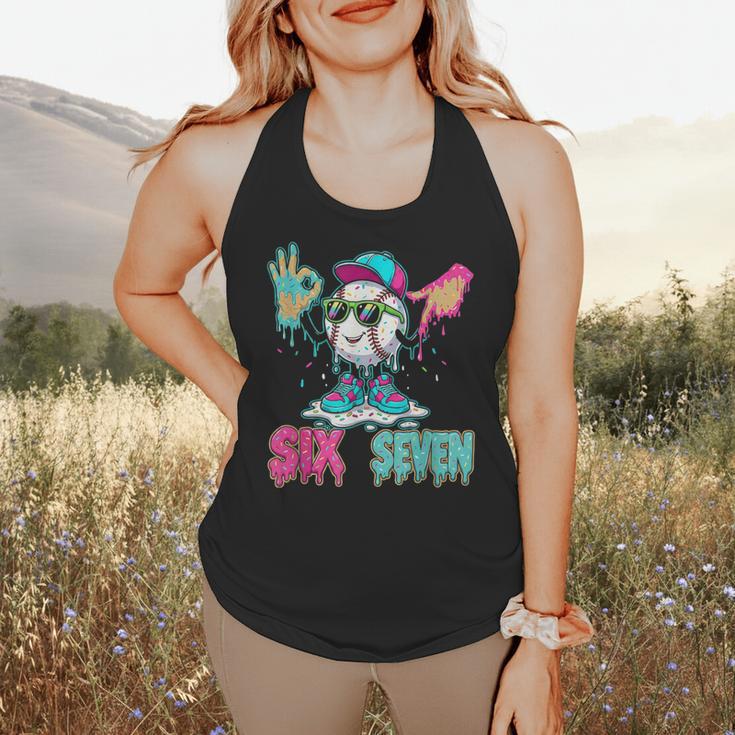 Baseball 67 Drip Six Seven Hand Signs Ice Cream Meme Flowy Tank Baseball 67 Drip Six Seven Hand Signs Ice Cream Meme Flowy Tank