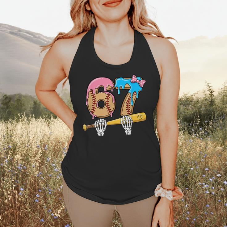 Baseball 67 Ice Cream Drip Skeleton Six Seven Boys Meme Flowy Tank