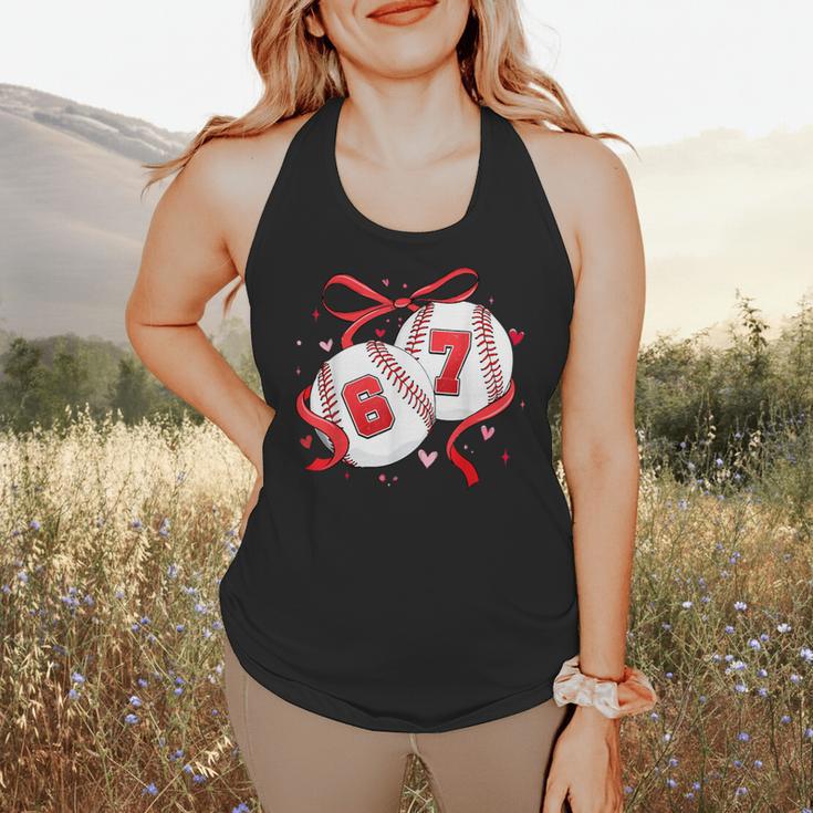 Baseball 67 Six Seven Gen Alpha Meme Valentine's Day Flowy Tank Baseball 67 Six Seven Gen Alpha Meme Valentine's Day Flowy Tank