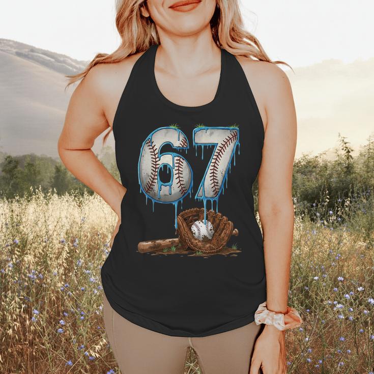 Baseball 67 Six Seven Meme 6-7 Drip Baseball Boys Men Flowy Tank