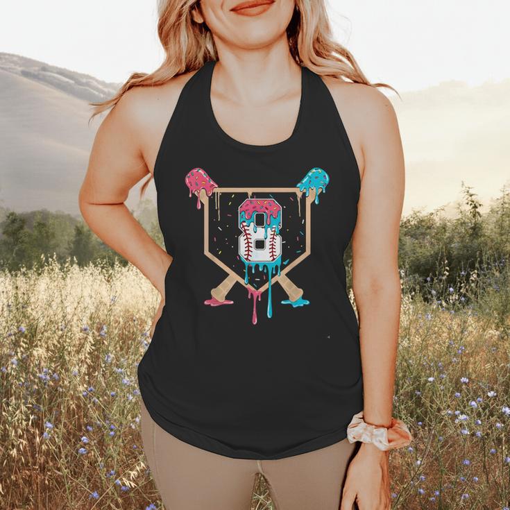 Baseball 8 Year Old Ice Cream Drip 8th Birthday Boys Player Flowy Tank Baseball 8 Year Old Ice Cream Drip 8th Birthday Boys Player Flowy Tank