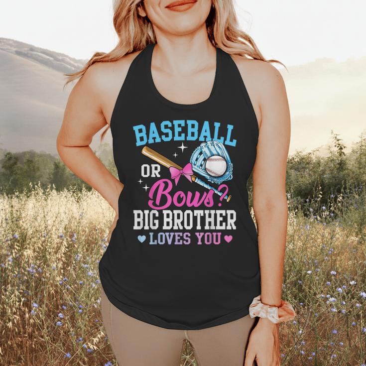 Baseball Or Bows Big Brother Loves You Gender Pink Or Blue Flowy Tank