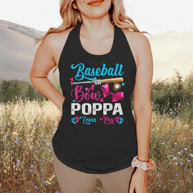 Baseball Or Bows Poppa Loves You Gender Reveal Flowy Tank Baseball Or Bows Poppa Loves You Gender Reveal Flowy Tank