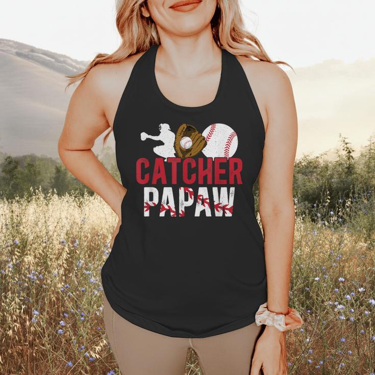 Baseball Catcher Papaw Proud Papaw Of A Baseball Catcher Flowy Tank