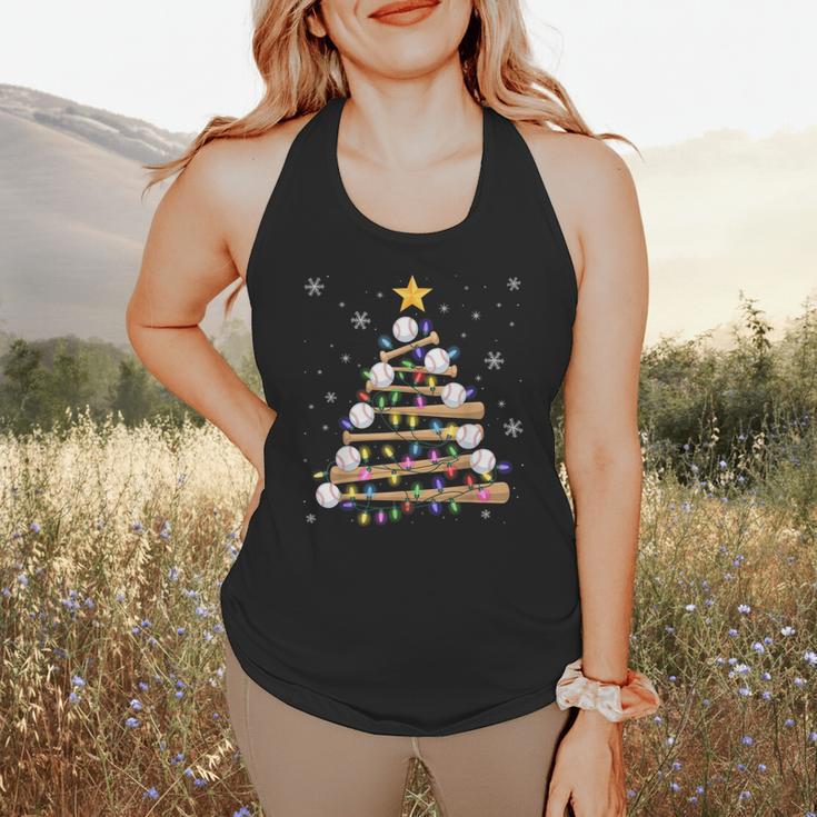Baseball Christmas Tree Light Xmas Baseball Boys Kids Flowy Tank Baseball Christmas Tree Light Xmas Baseball Boys Kids Flowy Tank