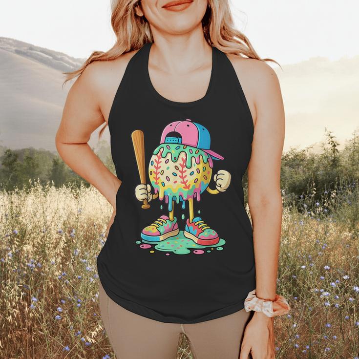 Baseball Drip For Boys Ice Cream Drip Baseball Sport Flowy Tank Baseball Drip For Boys Ice Cream Drip Baseball Sport Flowy Tank