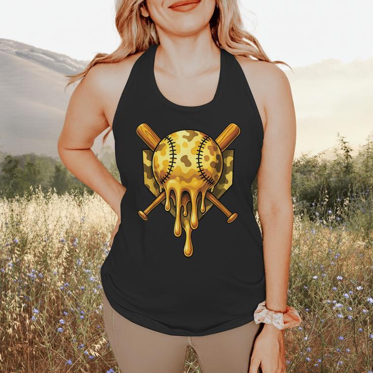 Baseball Drip Ice Cream Camo Cool Flowy Tank Baseball Drip Ice Cream Camo Cool Flowy Tank