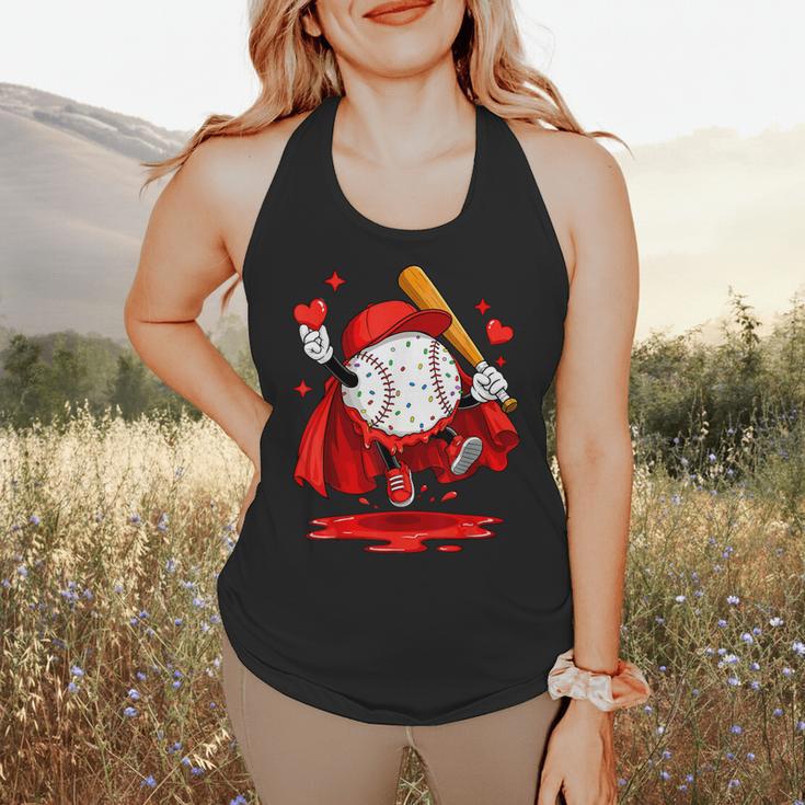 Baseball Drip Icecream Youth Boy Valentine Flowy Tank