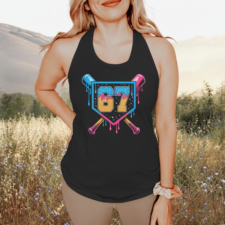 Baseball Drip Number 67 Player Or 67Th Birthday Flowy Tank Baseball Drip Number 67 Player Or 67Th Birthday Flowy Tank