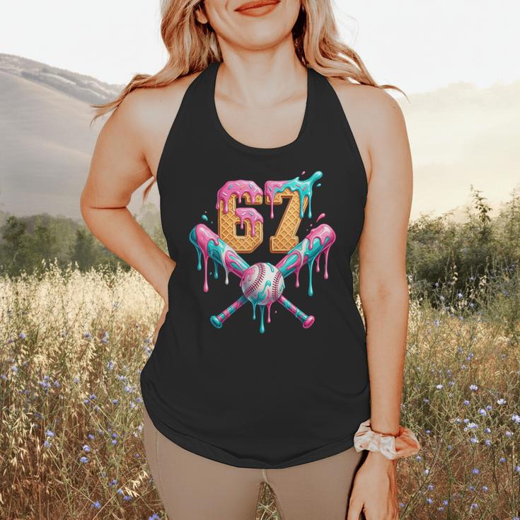 Baseball Drip Number 67 Player Flowy Tank