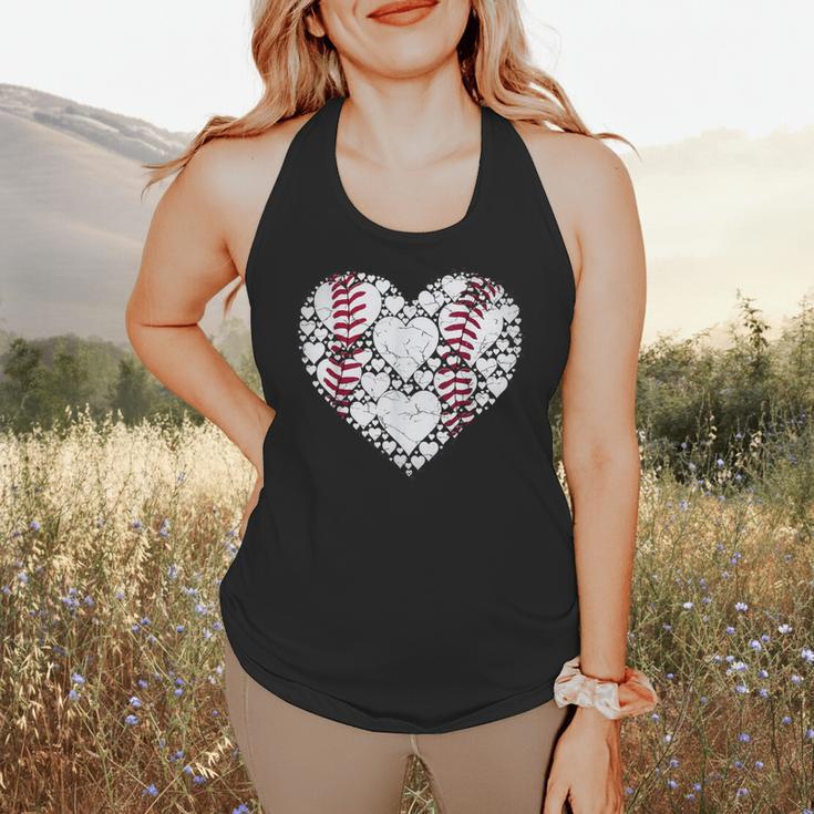 Baseball Heart Love Game Sports Fan Game Day Flowy Tank Baseball Heart Love Game Sports Fan Game Day Flowy Tank