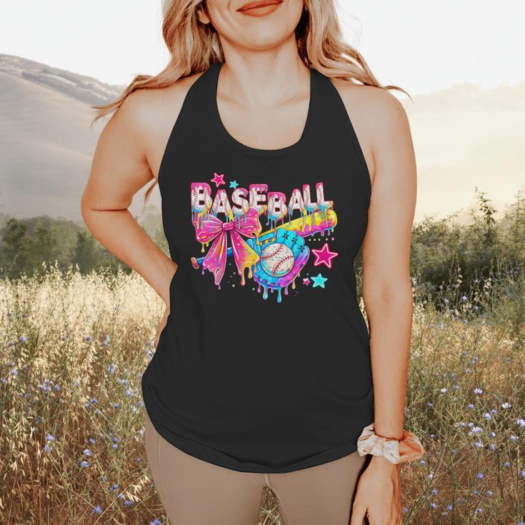 Baseball Ice Cream Drip Coquette Women Girls Mom Mama Flowy Tank Baseball Ice Cream Drip Coquette Women Girls Mom Mama Flowy Tank