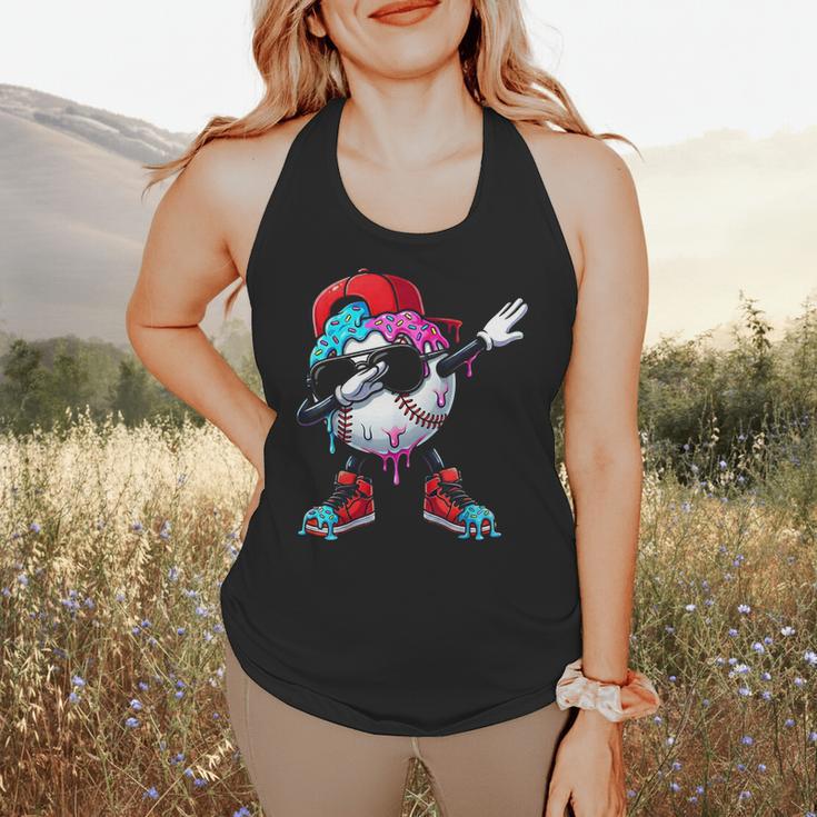 Baseball Ice Cream Drip Dabbing Sports Sprinkles For Boys Flowy Tank Baseball Ice Cream Drip Dabbing Sports Sprinkles For Boys Flowy Tank