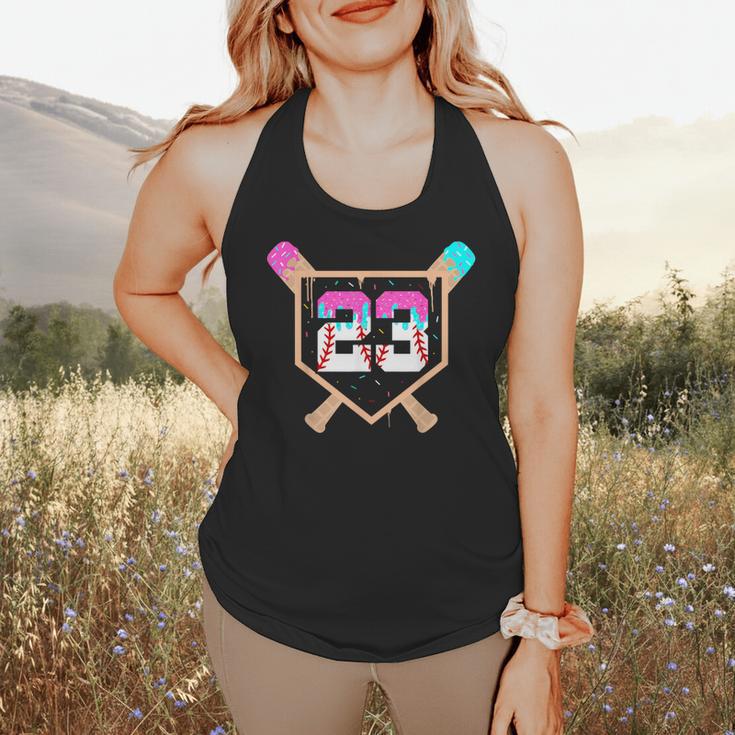 Baseball Ice Cream Drip Number 23 Player 23rd Birthday Flowy Tank Baseball Ice Cream Drip Number 23 Player 23rd Birthday Flowy Tank