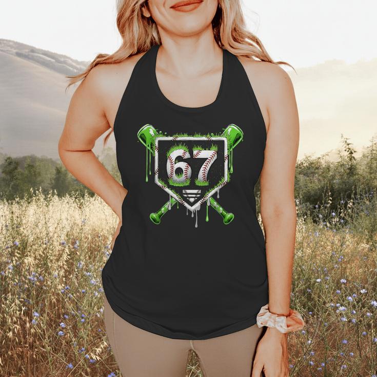 Baseball Ice Cream Drip Number 67 Player 67th Birthday Kids Flowy Tank Baseball Ice Cream Drip Number 67 Player 67th Birthday Kids Flowy Tank