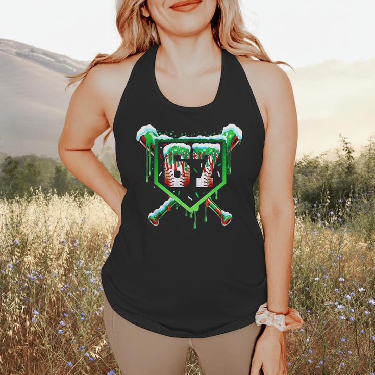 Baseball Ice Cream Drip Number 67 Six Seven Meme Christmas Flowy Tank