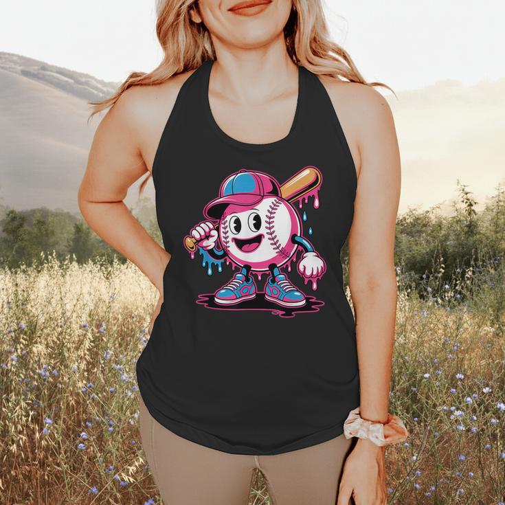 Baseball Ice Cream Shirt Cool Baseball Drip For Boys Flowy Tank