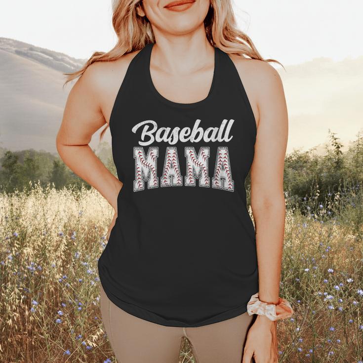 Baseball Mama Baseball Mom Women Proud Retro Flowy Tank