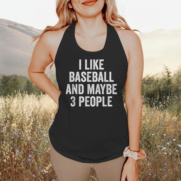 I Like Baseball And Maybe 3 People Baseball Player Flowy Tank I Like Baseball And Maybe 3 People Baseball Player Flowy Tank
