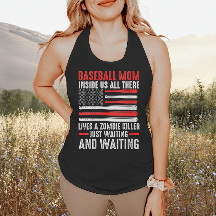 Baseball Mom Inside Us All There Lives a Zombie Sport Flowy Tank