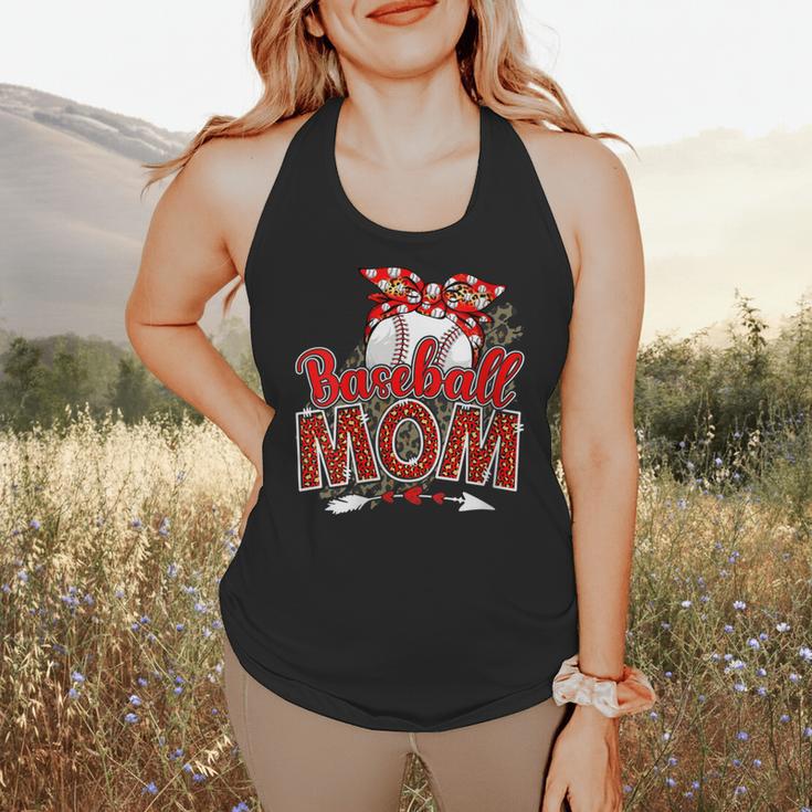Baseball Mom Mama Mother's Day Leopard Sport Mom Mama Flowy Tank