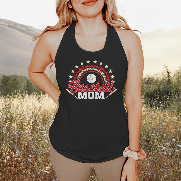 Baseball Mom Rainbow Great Team Mom Flowy Tank