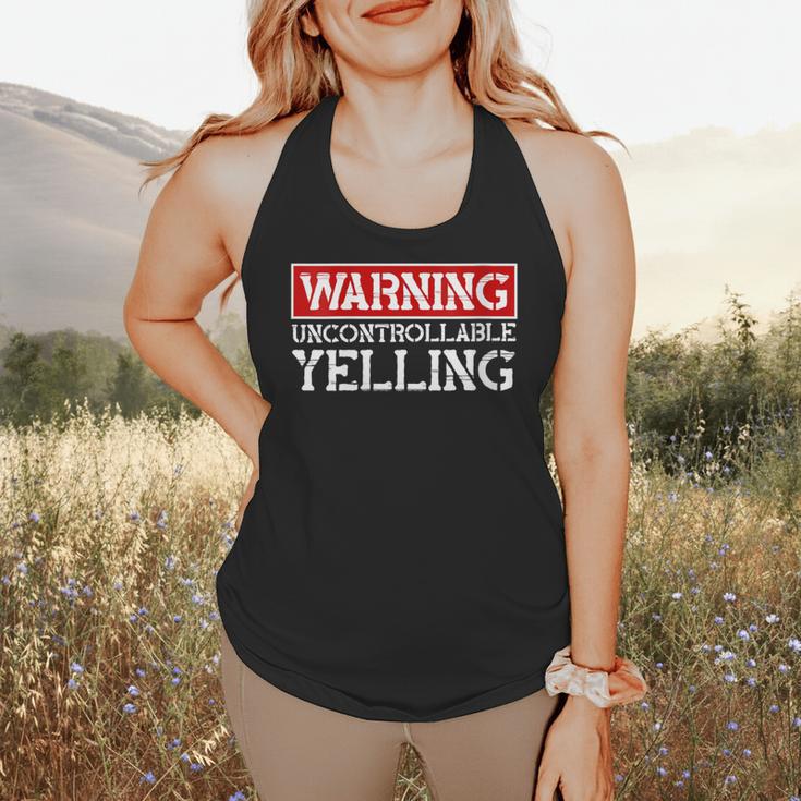 Baseball Mom Warning Uncontrollable Yelling Funny Sign Flowy Tank Baseball Mom Warning Uncontrollable Yelling Funny Sign Flowy Tank