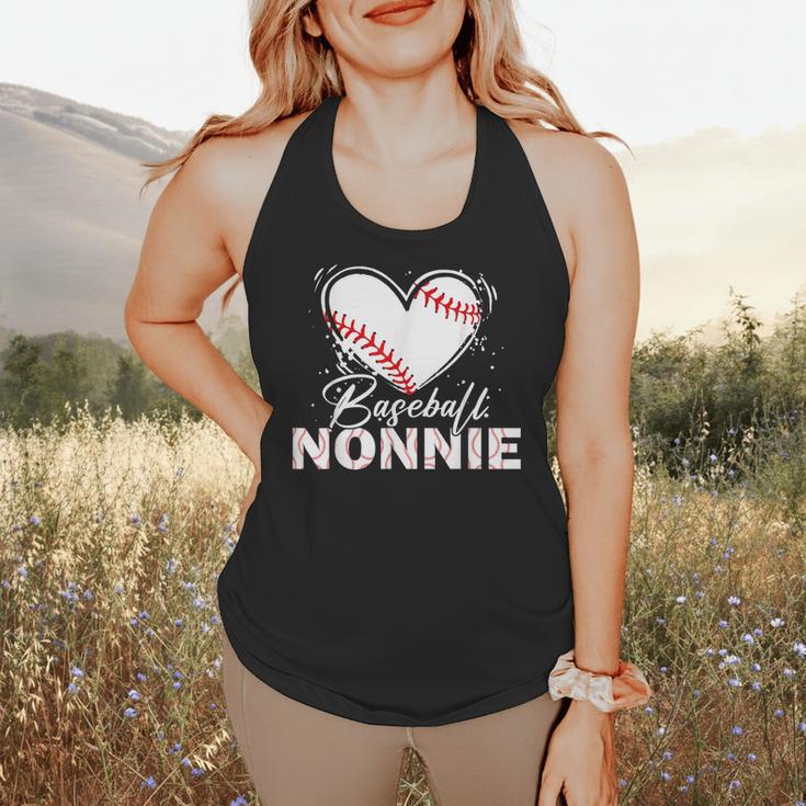 Baseball Nonnie Baseball Heart Flowy Tank