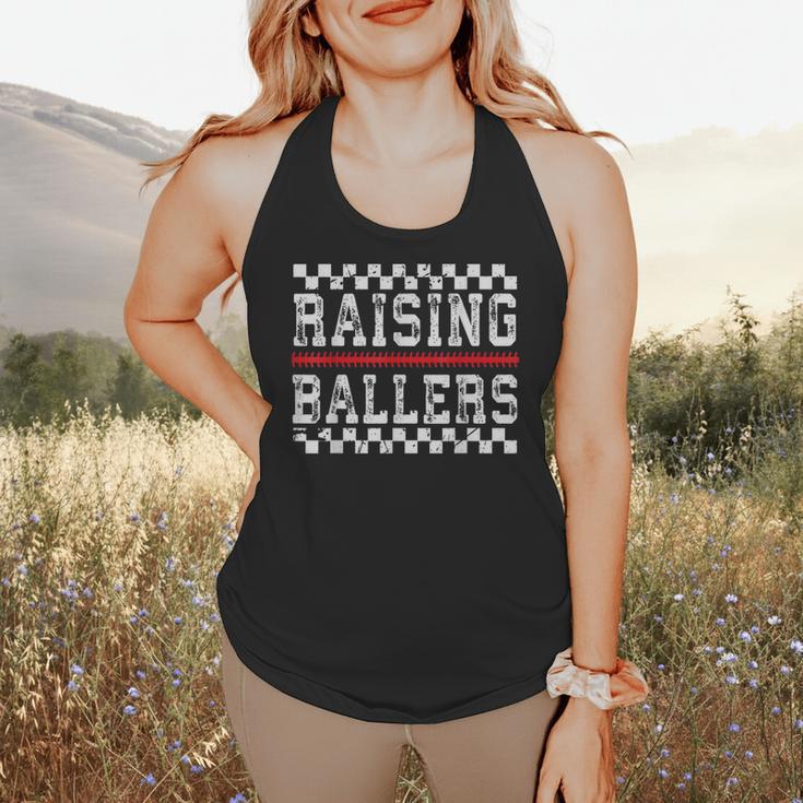 Baseball Player Raising Ballers Game Day Respect The Drip Flowy Tank