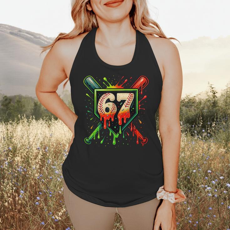 Baseball Six Seven 67 Meme Ice Cream Drip Xmas Men Women Flowy Tank
