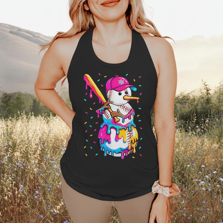 Baseball Snowman Drip Christmas Baseball Boys Men Kids Flowy Tank Baseball Snowman Drip Christmas Baseball Boys Men Kids Flowy Tank