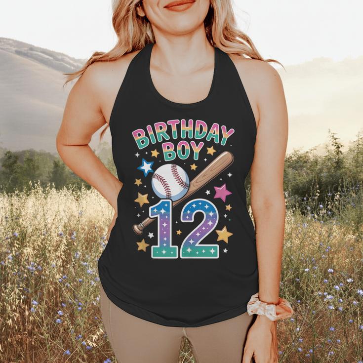 Birthday Boy 12th Birthday Baseball Flowy Tank