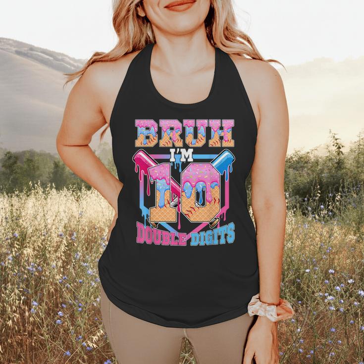 Boys 10 Double Digits 10th Birthday Ice Cream Baseball Drip Flowy Tank Boys 10 Double Digits 10th Birthday Ice Cream Baseball Drip Flowy Tank