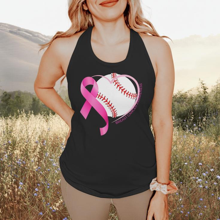 Breast Cancer Awareness Baseball Mom Flowy Tank Breast Cancer Awareness Baseball Mom Flowy Tank