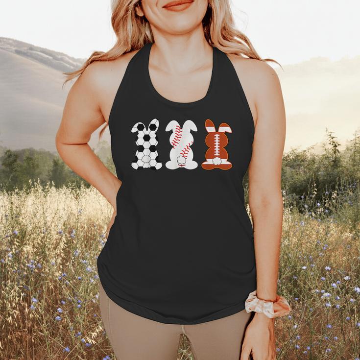 Bunny Football Baseball Sport Easter Day Flowy Tank
