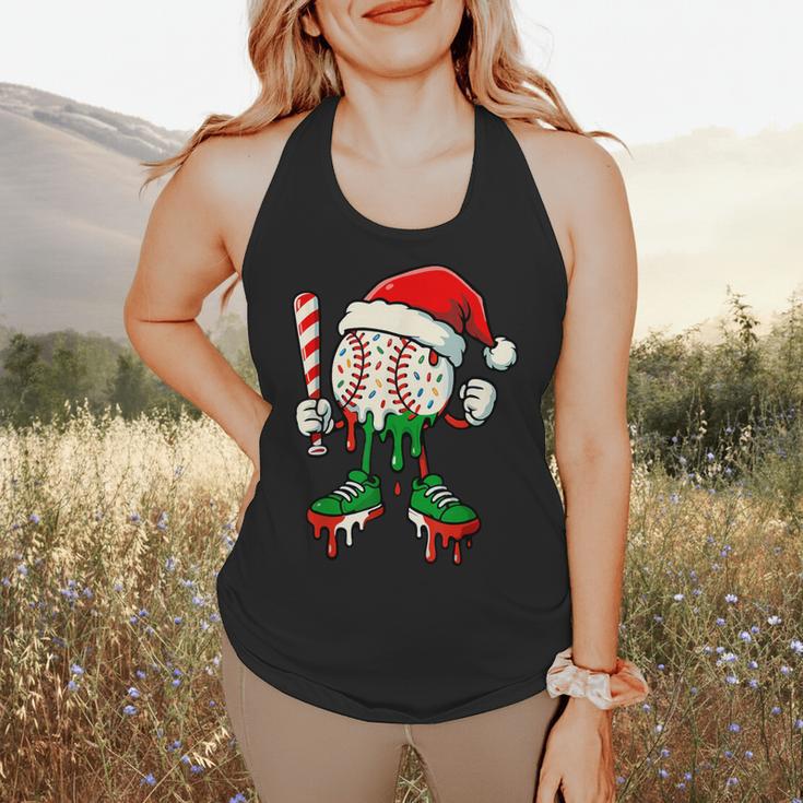 Christmas Baseball Drip For Boys Ice Cream Drip Baseball Flowy Tank Christmas Baseball Drip For Boys Ice Cream Drip Baseball Flowy Tank