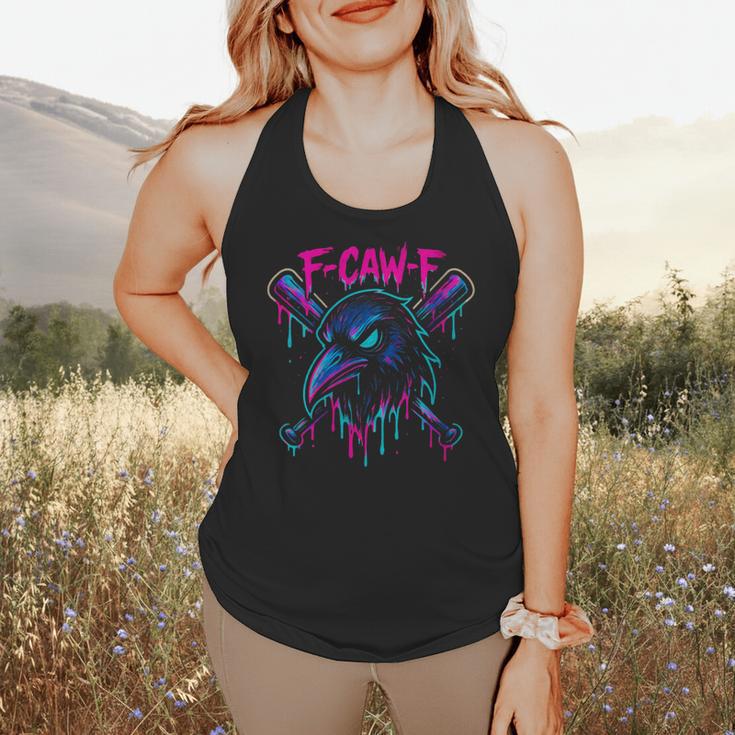 Cool Baseball F Caw F Crow Fcawf Raven Fawk Off Bird Flowy Tank Cool Baseball F Caw F Crow Fcawf Raven Fawk Off Bird Flowy Tank