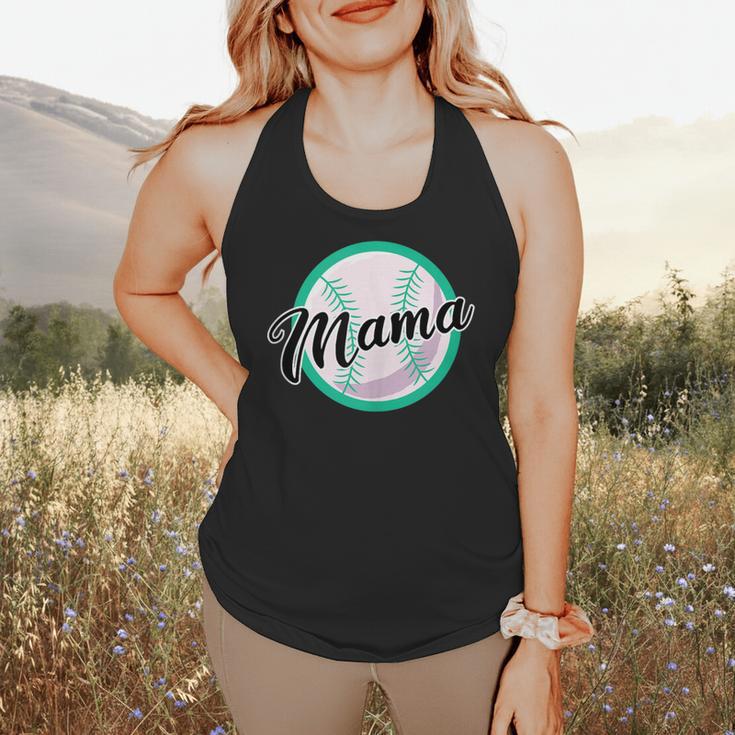 Cute Mama Script Font On Baseball Mom Flowy Tank Cute Mama Script Font On Baseball Mom Flowy Tank
