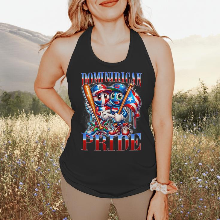 Dominican Puerto Rican Pride Baseball Flag Unity Flowy Tank Dominican Puerto Rican Pride Baseball Flag Unity Flowy Tank