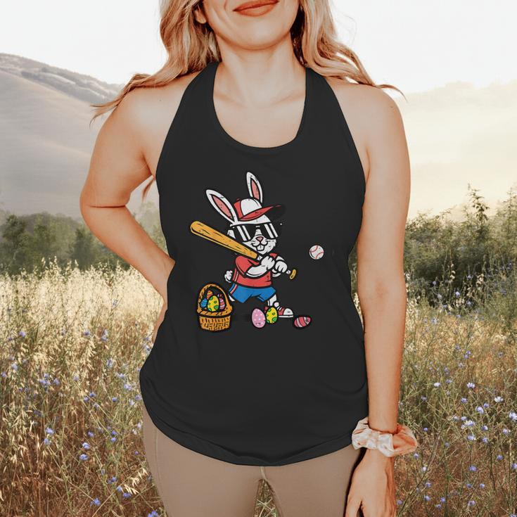 Easter Bunny Baseball Player Batter Rabbit Boys Kids Men Flowy Tank Easter Bunny Baseball Player Batter Rabbit Boys Kids Men Flowy Tank