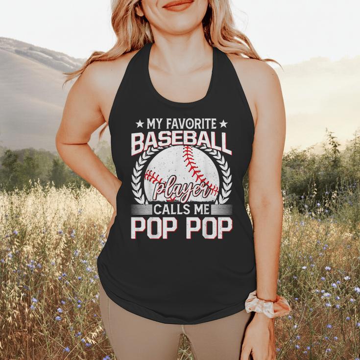 My Favorite Baseball Player Calls Me Pop Pop Flowy Tank